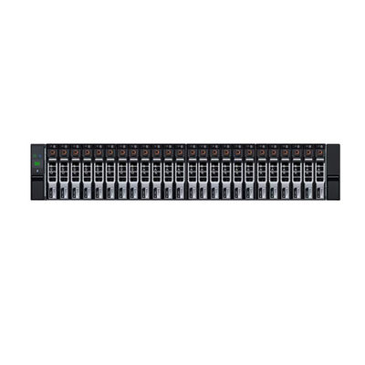 24Bay 2.4TB SAS 12Gbps Διακομιστής αποθήκευσης δικτύου 10k 8GB RJ45 Base T ISCSI 10Gbps