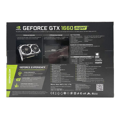 AMD Chipset MSI 1660 Super GPU Card 6GB Γραφικές κάρτες Βίντεο 192 Bit